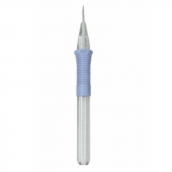 Aguja bordar con enhebrador